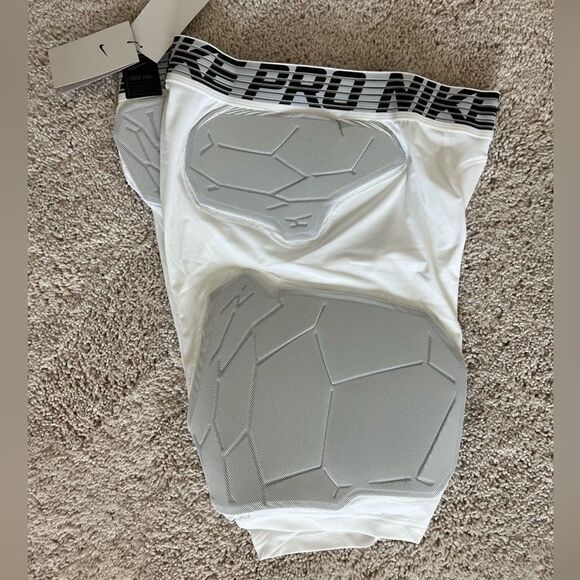 Nike Pro Hyperstrong Padded White Compression Shorts - Picture 2 of 4